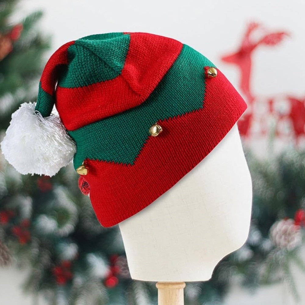 Festive Red and Green holiday Hat winter hat